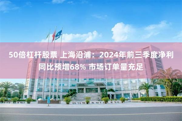 50倍杠杆股票 上海沿浦：2024年前三季度净利同比预增68% 市场订单量充足