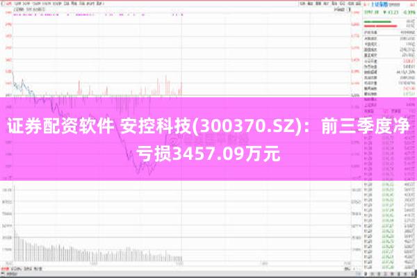 证券配资软件 安控科技(300370.SZ)：前三季度净亏损3457.09万元